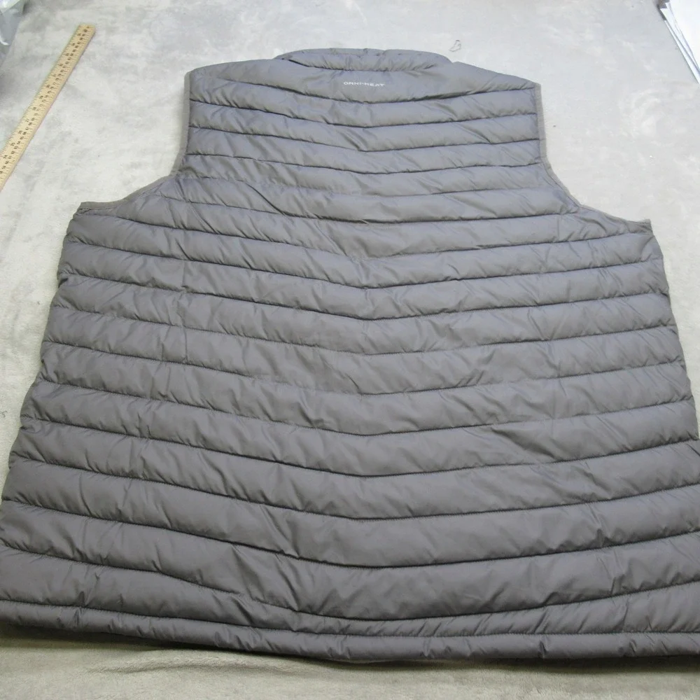 Columbia Vest Mens 3XT Gray Lightweight Insulated Omni Heat Puffer Slope Edge II